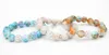 Nouveautés bijoux en perles, mélange de 3 couleurs 12mm perles brins boule extensible Bracelet en perles 12mm acrylique perle Flex Bracelet pour femmes cadeaux