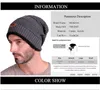 Chapéu do inverno dos homens de malha de moda chapéus pretos Queda Chapéu Grosso e quente e Bonnet Skullies Gorro De Malha Macia Gorros de Algodão