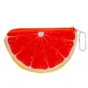 ファッションオレンジスイカのセミカルウォレット3Dレディース財布ソフトプリントフルーツバッグ子供用衣服の子供用ギフトTo482