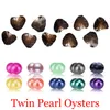 Süßwasser-Zwillinge Perlen in Austern 25 Farben Perlen Austernperlen mit Vakuumverpackung Luxusschmuck Geschenk für Frauen