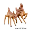 Mini cerf Sika artificiel, girafe, jardin féerique, Miniatures, Gnomes, mousse, Terrariums, Figurines artisanales en résine, décoration de la maison, Micro décor paysager