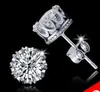 Neue Krone Hochzeit Stud Ohrring 925 Sterling Silber CZ Simulierte Diamanten Engagement Schöner Schmuck Kristall Ohrringe