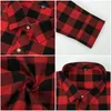 Mens plaid flannel skjorta mode casual långärmad tröja mjuk komfort smal passform stilar nya man kläder