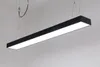 Gratis frakt 0,6m 0,9m 1,2m 1,5m svart aluminiumprofil för LED-ljusstång, LED-linjärt bandljus, upphängd kontorsbelysning