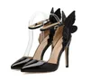 Sophia Big Butterfly One Strap Open Toe Tacchi alti Scarpe da sposa da sposa Abiti da festa di ballo