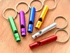 Metal Aluminium Alloy Whistle keychain Wear Resistant Whistle For Outdoor Hiking Camping Gadgets Tools Easy To Carry Pocket