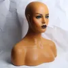 Female Realistic Fiberglass Mannequin Head Bust For Wig Jewelry And Hat Display YNF0222388