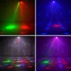 Freeshipping 4 em 1 RG Laser Gobos Misturado Strobe Stobe par Lâmpada RGBWY Beam LED DMX Light DJ Party Show Home Holiday Xmas Stage Lamp