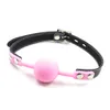 Pink Lockable Silicone Ball Mouth Gag Bondage Cosplay Sexig Toy Fetisch #G94.