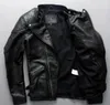 Stand collar mad cross country 100% genuine leather motorcycle suit jacket men steel seal skull thick leather jackets