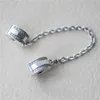 Moda kobiety 925 Sterling Silver Clear Cz Safety Clip Clip Fit Charms Bransoletka DIY Making5109791