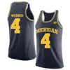 Thr Michigan Wolverines #4 Webber 5 Rose 10 Hardaway Jr. Walton 25 Howard 41 Rice Chris Jalen Tim Derrick Juwan Glen College Basketball Jersey