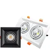 Süper Parlak 10W / Double2x10W Beyaz / Siyah Dim Led ışık COB Tavan Spot Işık Led tavan İç Aydınlatma ışıkları gömme downlight