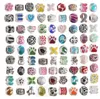 Moda 925 Silver European Charms Crystal CZ Metal Luźne Koraliki Fit Pandora Bransoletka Wisiorek Wąż Łańcuch DIY Dzieci Biżuteria CCA10501 600 sztuk