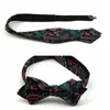 Męskie Luźne Bowtie Self Bow krawat ręcznie szpiczasty motyl Kwiatowy 100% żakardowy Tkany Jedwabny Paisley Drukowane Bowties