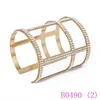 3pcs Brand Arrows Wide Cuff Bangle for Women Shiny Rhinestone Silver Gold Color Christmas New Year Gift Drop Shipping Jewelry B0484