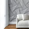 壁セメントシルククロス壁紙のための現代の4D壁紙壁紙立体鏡の灰色の壁画の寝室のリビングルームの装飾的な壁紙