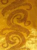 5 yards pc nice looking gold velveteen lace fabric with rhinestone african soft velvet material for dressing jv83