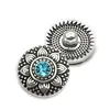 Yüksek Kaliteli Çiçek W254 18mm 20mm Rhinestone Metal Düğmesi Snap Düğmesi Bilezik İçin Mücevher Kadınlar İçin Mücevherat Gümüş Jewelry347t