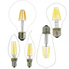 LED Filament Lamp E12 E14 2W 4W 6W Edison Candle Light 110 V 220V 240V C35 360 ° Clear Glass Lamp voor Crystal Hanger Kroonluchter Armatuur