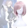 Fate/Grand Order Mash Kyrielight Demi-Servant Shielder Perruque de cosplay courte rose