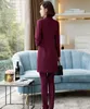 Novità Uniformi da vino Stili Tailleur pantalone da donna con blazer medio lunghi Cappotto e pantaloni per pantaloni da donna d'affari Tute Autunno Primavera