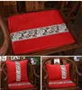 Patchwork Lace Luxury Velvet Stol Pads Sittkuddar Lumbar Kudde Dekorativ Soffa Kuddar High End Christmas Fåtölj Kudde