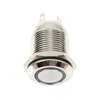 12mm 3V Vermelho/Azul LED Interruptores de botão de pressão de metal Aço inoxidável Botão de pressão à prova d'água Interruptor momentâneo Tipo de reinicialização Bloqueio