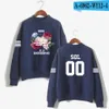 K- Korea Flower Road Bigbang Hoodie Sweatshirt Kvinnor Fashion Bigbang Kvinna Fans Turtleneck Capless Sweatshirt Kläder