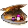 Gratis frakt 2019 Pearl Oyster With Natural Grade 6-7 mm Rund Multicolored Freshwater Wish Pearl Vakuumpaket för barn Party Fun Presenter