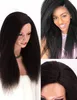 Kinky straight hd Lace Frontal Wig 130% density Laces Front Human Hair Wigs full natural pre plucked For Black Woman DIVA1