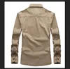 Chemises de Style militaire pour hommes, uniforme 3xl 4XL 5XL 6XL, grande taille, grand coton britannique à manches longues, chemises Cargo pour hommes, vert de l'armée américaine, 2017