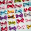 100pcs/lot 1.4Inch Flowers Print Hair Bows Grosgrain Ribbon Baby Girls Small Bow Clip For Girls Teens Toddlers Kids Children265K