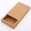 10sizes 3Colors Luxury Black Kraft Paper Sliding Box, Kartonglådan, CD Sleeve Svart Slide Box Anpassad Presentförpackning
