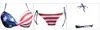 Nya kvinnor sexiga bikinier Set American Flags Print Red Striped Briefs Blue Stars BH Två stycken Swims Duit Day Summer Beachwear