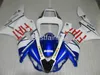 7 Prezenty Garning Kit dla Yamaha R1 1998 1999 Białe Blue Fairings YZF R1 98 99 FF36