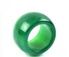 Naturalny pierścień agatowy Para Modele Mężczyźni i Kobiety Gamwler Ring Chalcedon Green Jade Ring