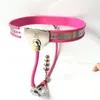 Último diseño de diseño de correa de castidad de acero inoxidable ajustable completo femenino con agujero de defecato ANUS Anal Plug Bondage adulto BDSM Juguete sexual