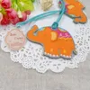 50pcs Lucky Elephant Bagage Tag Party Festa de casamento Festas de bagagem de borracha macia Baggage Tags Travel Theme Favors