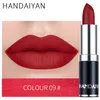 HANDAIYAN Mat Rouge À Lèvres Étanche Rouge À Lèvres Longue Durée 12 Couleur Vitamine E Hydratant Maquillage Sexy Couleurs Sirène Pigment Nu