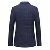 Blazer para hombre, chaqueta de traje, moda para hombre, estilo a cuadros, informal, con un solo botón, vestido de negocios, Blazers para hombre, trajes de rejilla ajustados, abrigos {categoría}