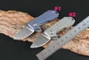 Promotion HY Mini Small Frlipper Folding Knife D2 Drop Point Blade TC4 Titanium Alloy Handle Ball Bearing EDC Pocket Knives Gift Knife