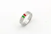 316L stainless steel brand love ring for men women whole red and green stripes Ladies Wedding ring three drops3400871