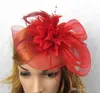 2018 s style européen voile plume femmes accessoires de cheveux fascinateur chapeau cocktail fête de mariage casque cour chapeaux dame1495664