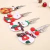 Servies Cover Kerstversieringen Santa Snowman Shape Fork Mes Wrap Covers Tas voor Tafel Set Decoratieve gratis DHL HH7-1726