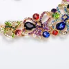 Multicolor Rhinestones Luxury Austrian Crystal Necklace Earrings Jewelry Set Indian Turkish Wedding Party Jewelry Sets332Y3253149