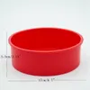 Rodada Red Silicone Bolo Baking Mold Pan Bandeja DIY Ser seguro para usar no forno, microondas, geladeira, etc