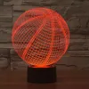 Basket-ball 3D Illusion veilleuse 7 couleurs Chang lampe de Table beau cadeau décor à la maison acrylique luminaires 3D LED Lumin # R87