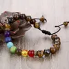 7 Bracciale Yoga Chakra Pietra naturale Occhio di tigre Perline turchesi Bracciali Gioielli di moda Bracciale uomo donna Regalo Will e Sandy