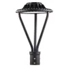 50W 75W 100W 150W LED-post Top Area Pole Street Light IP65 Utomhusbelysning Garden Campus Black 5000K DLC